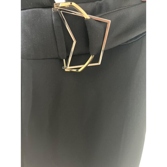 Cushnie Asymmetrical Jumpsuit With Waist Buckle & Pleat Accents - Picture 5 of 7